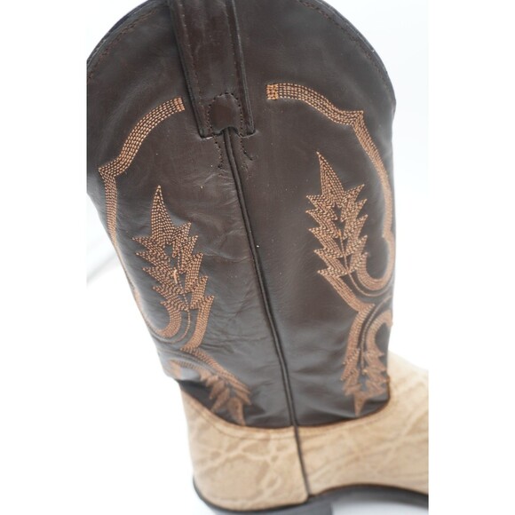 Abilene Men\'s Vintage Cowboy Elephant Print Leather Western Work Boots Size 11 D main image 6